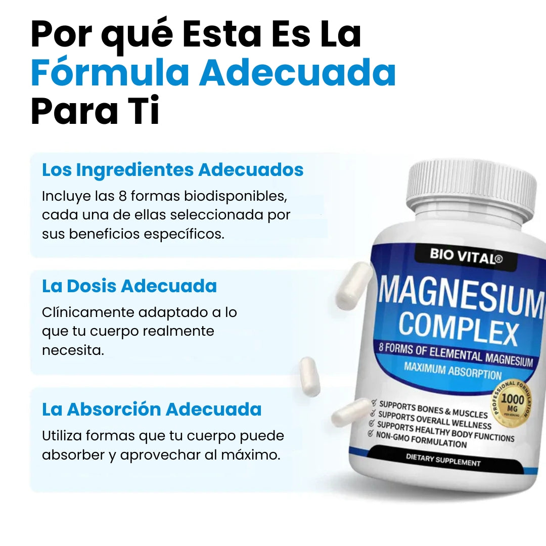Magnesium Complex® De Alta Pureza Anti-Edad