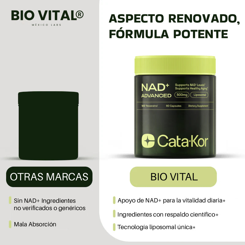 NAD+ Advanced de Alta Pureza Anti-Envejecimiento