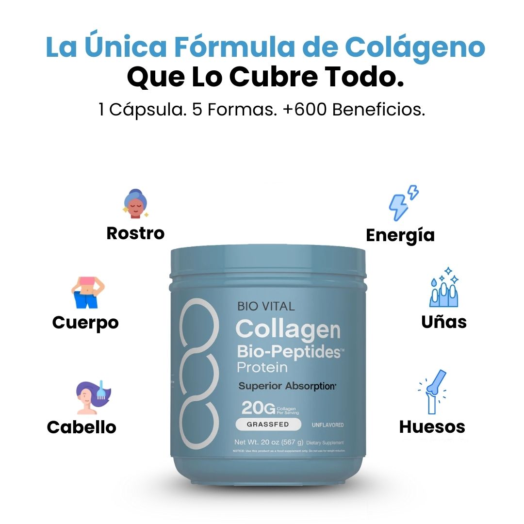 Bio Vital® Colágeno y Proteína de Alta Pureza Anti Edad