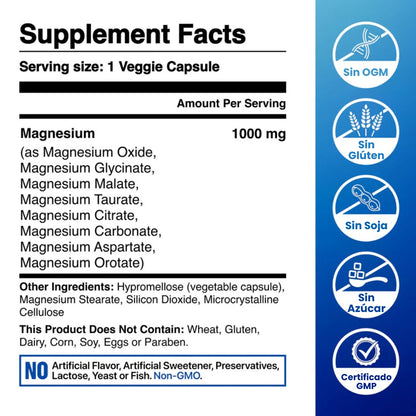 Magnesium Complex® De Alta Pureza Anti-Edad